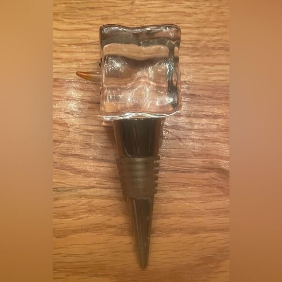 Department 56 Ice Cube Snowman Bottle/Wine Stopper Christmas Holiday Winter - Picture 4 of 5